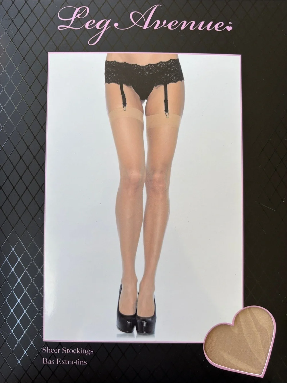 Brand New Leg Avenue Sheer Thigh-High Stockings in Nude Tan Sexy Classic Hose